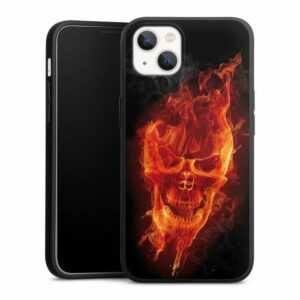 DeinDesign Handyhülle "Totenkopf Feuer Schädel Burning Skull", Apple iPhone 13 Silikon Hülle Premium Case Handy Schutzhülle