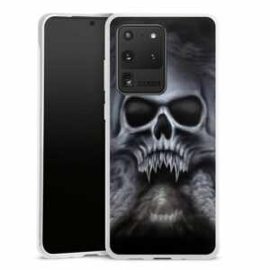 DeinDesign Handyhülle "Totenkopf Schädel Trinity", Samsung Galaxy S20 Ultra 5G Silikon Hülle Bumper Case Smartphone Cover