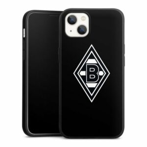 DeinDesign Handyhülle "Wappen Borussia Mönchengladbach Gladbach Borussia Raute Schwarz", Apple iPhone 13 Silikon Hülle Premium Case Handy Schutzhülle