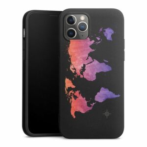 DeinDesign Handyhülle "Weltkarte Landkarte Motiv ohne Hintergrund", Apple iPhone 12 Pro Silikon Hülle Premium Case Handy Schutzhülle