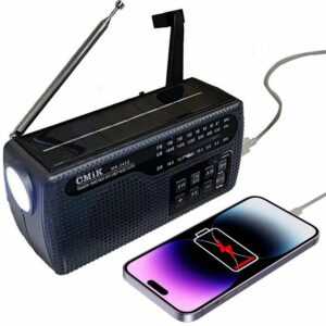 IBETTER "Radios,Digitalradio (DAB) (Bluetooth) Tragbares Notradio 2000mAh" Radio (Notstromversorgung, Handkurbel, SOS-Alarm, FM-Tuner, UKW-Radio)