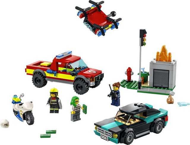 LEGO® Spielbausteine "LEGO® City Löscheinsatz und Verfolgungsjagd 295 Teile 60319"