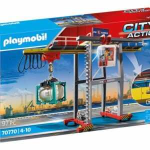 Playmobil® Konstruktions-Spielset "70770 Portalkran mit Containern"