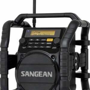Sangean "Sangean U-5 DBT Baustellenradio DAB+, UKW AUX, Bluetooth® wasserdicht, staubdicht, stoßfest Schwarz" Radio