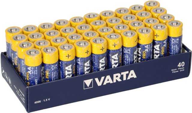 VARTA 40x AA LR06 Mignon Varta Batterie Industrial Batterie
