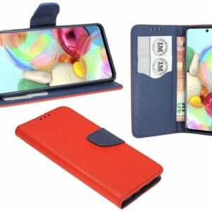 cofi1453 Handyhülle "Hülle Tasche für Samsung Galaxy A71", Kunstleder Schutzhülle Handy Wallet Case Cover mit Kartenfächern, Standfunktion Schwarz
