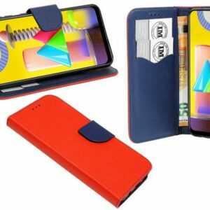 cofi1453 Handyhülle "Hülle Tasche für Samsung Galaxy M31", Kunstleder Schutzhülle Handy Wallet Case Cover mit Kartenfächern, Standfunktion Schwarz