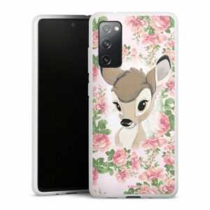 DeinDesign Handyhülle "Bambi Disney Offizielles Lizenzprodukt Bambi Flower Child", Samsung Galaxy S20 FE 5G Silikon Hülle Bumper Case Handy Schutzhülle