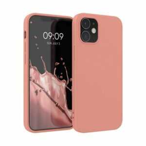 kwmobile Handyhülle, Hülle kompatibel mit Apple iPhone 12 / 12 Pro - Hülle Silikon - Soft Handyhülle - Handy Case Cover - Grapefruit Pink