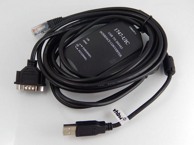 vhbw USB-Kabel, passend für Allen Bradley MicroLogix 1474-L531, 1747-L20, 1747-L30, 1747-L40, 1747-L511