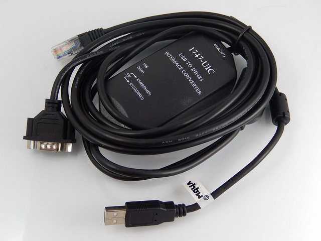 vhbw passend für Allen Bradley MicroLogix 1747-L523, 1747-L522, 1747-L532, USB-Kabel