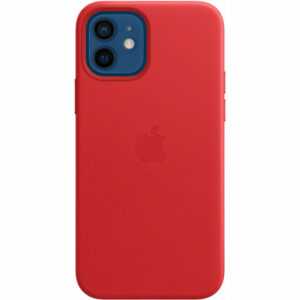 Apple Original iPhone 12/12 Pro Leder Case mit MagSafe PRODUCT(RED) (MHKD3ZM/A)
