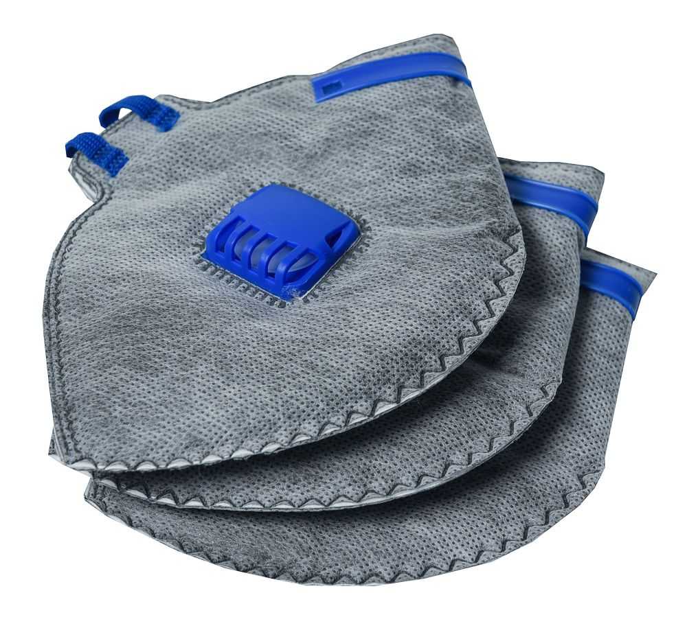 Connex Geruchschutzmaske FFP2 3 Stück grau-blau