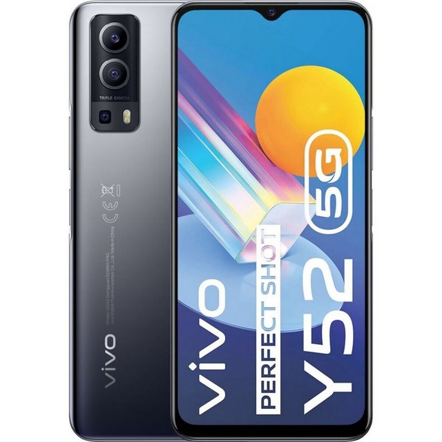 Vivo Y52 5G 128 GB / 4 GB – Smartphone – graphite black Smartphone (6,6 Zoll, 128 GB Speicherplatz, 64 MP Kamera)