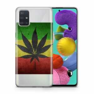 König Design Handyhülle, Schutzhülle für Samsung Galaxy A81 Motiv Handy Hülle Silikon Tasche Case Cover Cannabis
