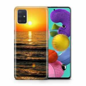 König Design Handyhülle, Schutzhülle für Samsung Galaxy A81 Motiv Handy Hülle Silikon Tasche Case Cover Sonnenuntergang