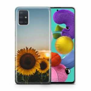 König Design Handyhülle, Schutzhülle für Samsung Galaxy J6 Motiv Handy Hülle Silikon Tasche Case Cover Sonnenblumen