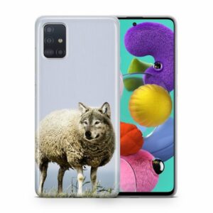 König Design Handyhülle, Schutzhülle für Samsung Galaxy J6 Motiv Handy Hülle Silikon Tasche Case Cover Wolf im Schafspelz