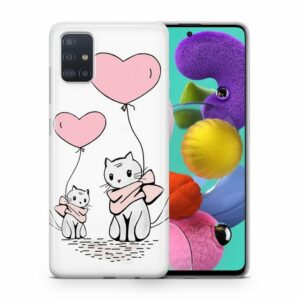 König Design Handyhülle, Schutzhülle für Samsung Galaxy J7 (2017) Motiv Handy Hülle Silikon Tasche Case Cover Katzen Liebe