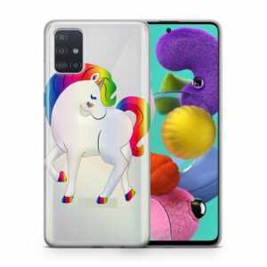 König Design Handyhülle, Schutzhülle für Samsung Galaxy Note 9 Motiv Handy Hülle Silikon Tasche Case Cover Buntes Einhorn