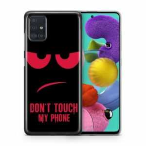 König Design Handyhülle, Schutzhülle für Samsung Galaxy S10 Plus Motiv Handy Hülle Silikon Tasche Case Cover Dont Touch My Phone Rot