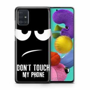 König Design Handyhülle, Schutzhülle für Samsung Galaxy S10 Plus Motiv Handy Hülle Silikon Tasche Case Cover Dont Touch My Phone Schwarz