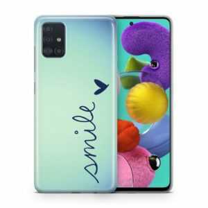 König Design Handyhülle, Schutzhülle für Samsung Galaxy S10 Plus Motiv Handy Hülle Silikon Tasche Case Cover Smile Blau