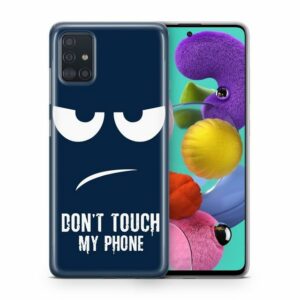 König Design Handyhülle, Schutzhülle für Samsung Galaxy S10e Motiv Handy Hülle Silikon Tasche Case Cover Dont Touch My Phone Blau
