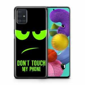 König Design Handyhülle, Schutzhülle für Samsung Galaxy S20 Motiv Handy Hülle Silikon Tasche Case Cover Dont Touch My Phone Grün