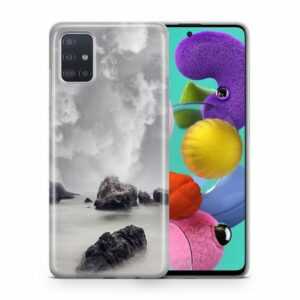 König Design Handyhülle, Schutzhülle für Samsung Galaxy S21 Motiv Handy Hülle Silikon Tasche Case Cover Felsen Wolken