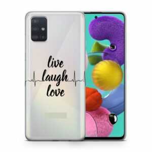 König Design Handyhülle, Schutzhülle für Samsung Galaxy S21 Motiv Handy Hülle Silikon Tasche Case Cover Leben Lachen Lieben