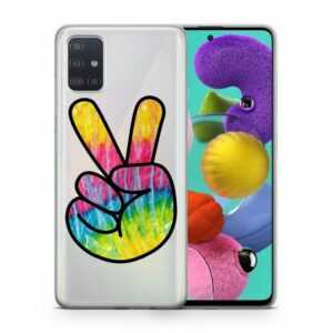 König Design Handyhülle, Schutzhülle für Samsung Galaxy S9 Plus Motiv Handy Hülle Silikon Tasche Case Cover Peace
