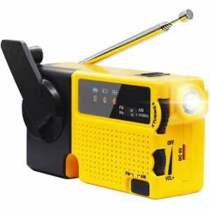 Notfallradio, Handkurbelradio mit LED-Taschenlampe, tragbares Mini-Radio Am / FM-Radio, für Zuhause und im Freien