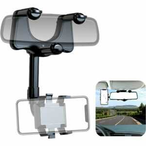 Rückspiegel-Handyhalter 360 drehbare und einziehbare Autotelefonhalterung Kfz-Halterungen für Auto, Smartphones