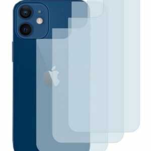 BROTECT "Panzerglasfolie für Apple iPhone 12 (Rückseite)" für Apple iPhone 12 (Rückseite), Displayschutzglas, 3 Stück, Schutzglas Glasfolie matt entspiegelt Anti-Reflex