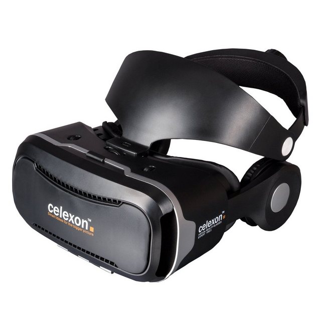 Celexon Expert – 3D Virtual Reality Brille VRG Plus Virtual-Reality-Headset (Passiv, Pupillen- / Sehstärkeneinstellung, für Smartphones von 3,5″ bis 5,7)
