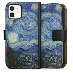 DeinDesign Handyhülle "Kunst Vincent Van Gogh The Starry Night The Starry Night", Apple iPhone 12 Hülle Handy Flip Case Wallet Cover Handytasche Leder