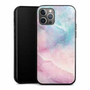 DeinDesign Handyhülle "Marmor Abdruck Pastell Iridescent Marble", Apple iPhone 12 Pro Silikon Hülle Bumper Case Handy Schutzhülle