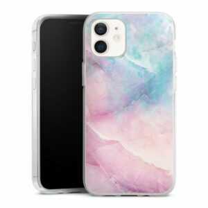 DeinDesign Handyhülle "Marmor Abdruck Pastell Iridescent Marble", Apple iPhone 12 Pro Silikon Hülle Bumper Case Handy Schutzhülle