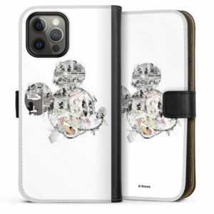 DeinDesign Handyhülle "Mickey Mouse Offizielles Lizenzprodukt Disney Mickey Mouse - Collage", Apple iPhone 12 Pro Max Hülle Handy Flip Case Wallet Cover