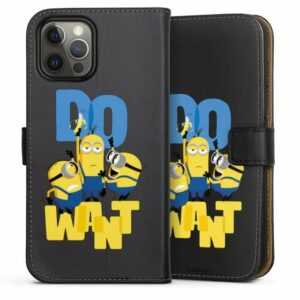 DeinDesign Handyhülle "Minions Banane Film Minions Do Want", Apple iPhone 12 Pro Hülle Handy Flip Case Wallet Cover