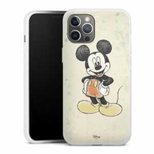DeinDesign Handyhülle "Offizielles Lizenzprodukt Mickey & Minnie Mouse Wasserfarbe", Apple iPhone 12 Pro Max Silikon Hülle Bumper Case Handy Schutzhülle