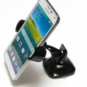 K-S-Trade Smartphone-Halterung, (Handy-Halterung kompatibel mit Doogee N30 Windschutzscheibe / Armaturenbrett + LADEGERÄT mit Mico USB Kabel Autohalterung Scheiben-Halterung schwarz)