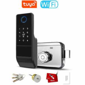 Tuya WiFi Intelligent Door Lock Home Apartment Intelligent Lock 5 in 1 Entsperren Smartphone Fingerabdruckcode Kennwort Karten Karten Tasten