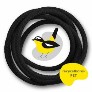 recable "Birdy Daten- und Ladekabel" Smartphone-Kabel, USB-C, USB Typ A (300 cm), schwarzer Mantel, gelber und weißer Stecker