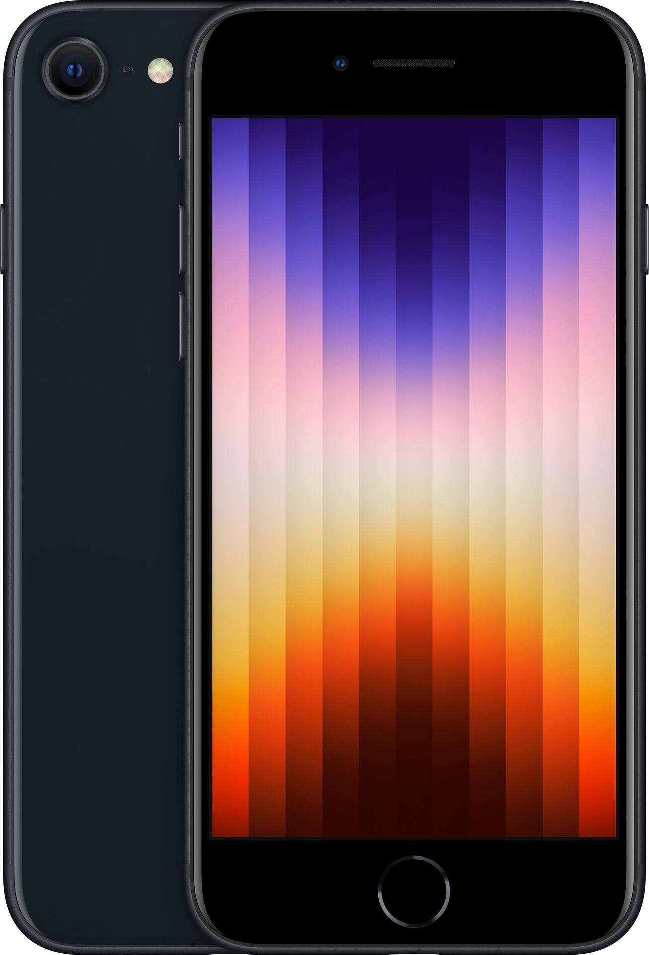 Apple iPhone SE (3rd generation) – 5G Smartphone – Dual-SIM – 128GB – LCD-Anzeige – 4.7 – 1334 x 750 Pixel – rear camera 12 MP – front camera 7 MP – Midnight (MMXJ3ZD/A)