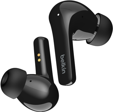 Belkin SoundForm Flow – True Wireless-Kopfhörer mit Mikrofon – im Ohr – Bluetooth – aktive Rauschunterdrückung – Schwarz – für Apple iPhone 12, 13, Samsung Galaxy Note20, S20, S21, S21 5G, S21+ 5G, Z Flip3 5G (AUC006BTBK)