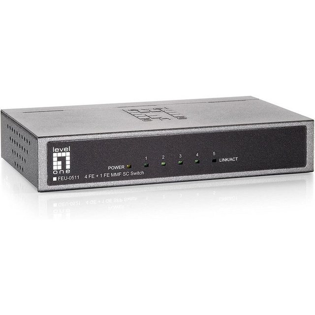 Levelone LevelOne FEU-0511 – Ethernet Switch – grau Netzwerk-Switch