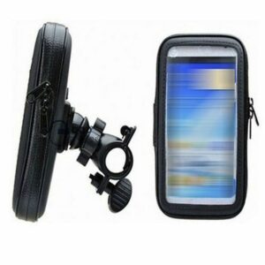 K-S-Trade Smartphone-Halterung, (Fahrrad-Halterung kompatibel mit Samsung Galaxy A03 Handy-Halterung Halter Lenkstange Fahrradhalterung Motorrad Bike Mount Wasserabweisend regensicher schwarz (1x)