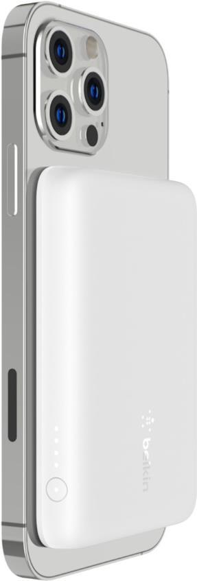 Belkin BOOST CHARGE – Powerbank – 2500 mAh – 7.5 Watt (MagSafe) – weiß – für Apple iPhone 12, 12 mini, 12 Pro, 12 Pro Max